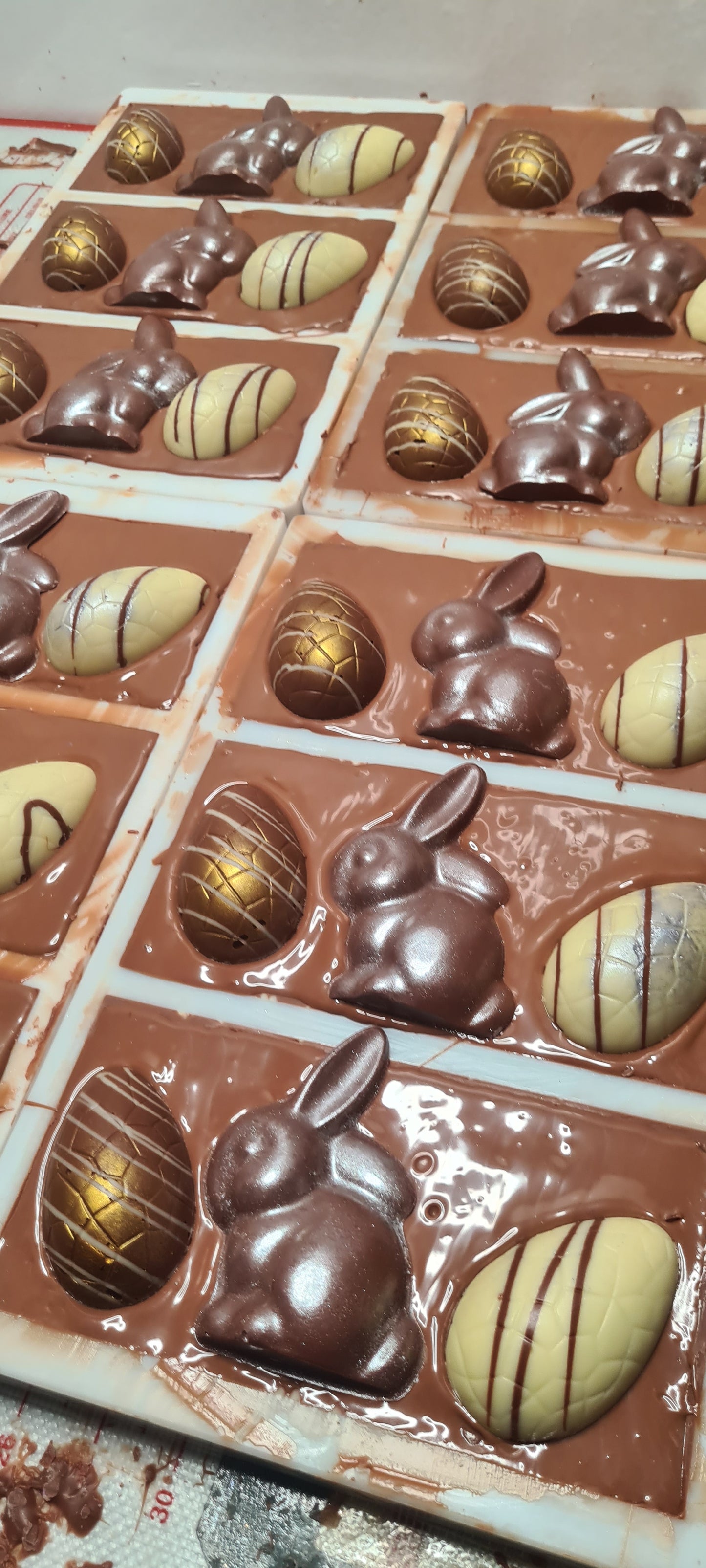 Chocolate Ganache-Filled Easter Bars